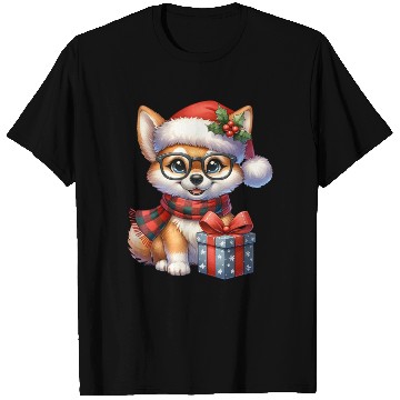 Discover Festive Holiday Pug with Glasses and Gift T Shirts