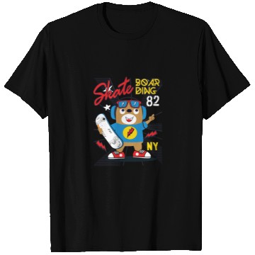 Discover Skateboarding Bear NY Skate T Shirts