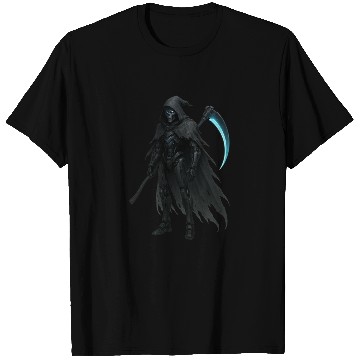 Discover Midnight Warden  Robot  Futuristic Cloak Design T Shirts