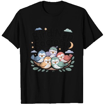 Discover Bird Nap Society | Cute Lazy Sleeping Birds T Shirts