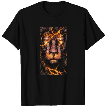 Discover a lion on fire T Shirts