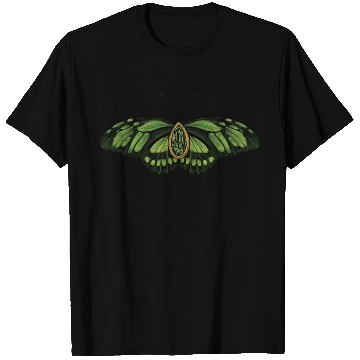 Discover August Green Peridot Dido Longwing Butterfly Art T Shirts