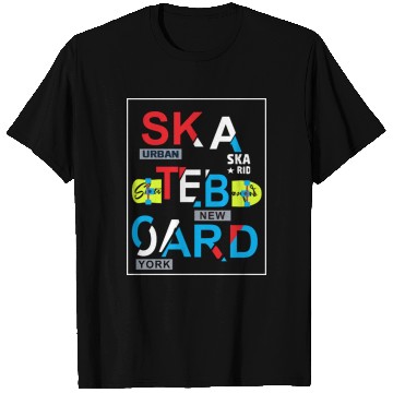 Discover Urban Skateboard Typography New York T Shirts