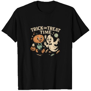 Discover Whimsical Halloween Trick or Treat Illustration T Shirts