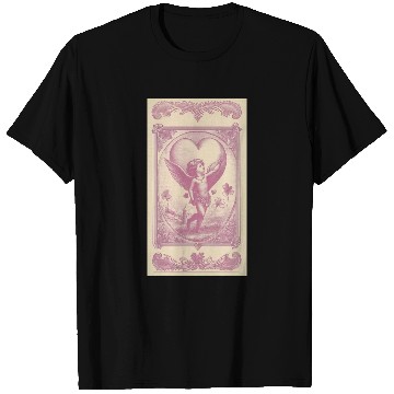 Discover Vintage Cupid Heart Illustration T Shirts