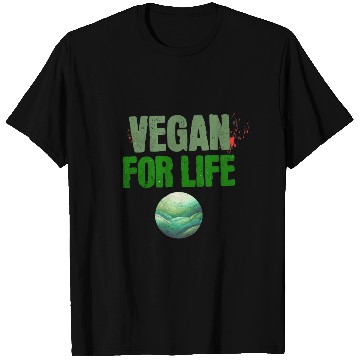 Discover Vegan for Life Earth Theme Design T Shirts
