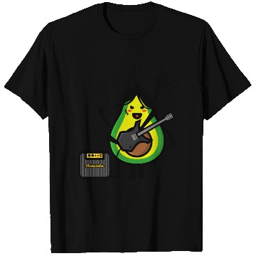 Discover Avocado Guitar Rock Design T Shirts