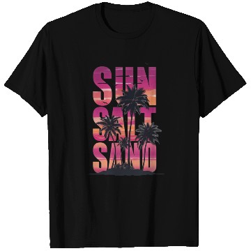 Discover Sunset Palm Tree Silhouette Design T Shirts