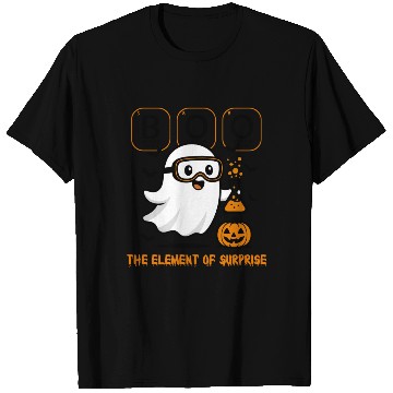 Discover Halloween Ghost with Chemistry Elements T Shirts
