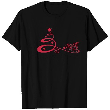 Discover Christmas Tree with Stars and Gift Boxes T Shirts