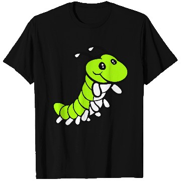 Discover Caterpillar sweet little happy smile cute friendly T Shirts