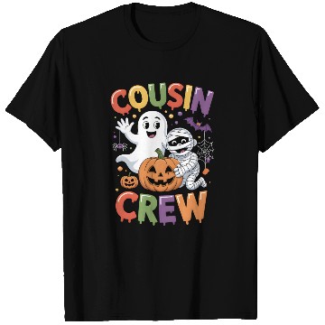 Discover Halloween Cousin Crew with Cute Mummy and Ghost T Shirts