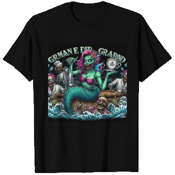 Discover Mermaid Bar Scene with Zombies T Shirts
