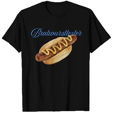 Discover Hot Dog with Mustard Illustration T Shirts