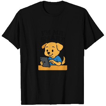 Discover Digital Puppy Exploring on Tablet T Shirts