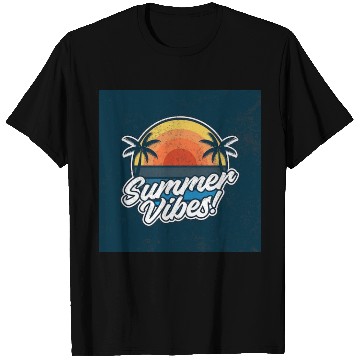 Discover Sunset Beach Summer Vibes Design T Shirts