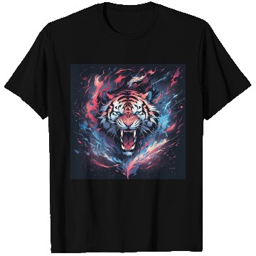 Discover Vivid Neon Tiger Burst T Shirts