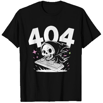 Discover Skull Cartoon Emergency 404 Error Design T Shirts