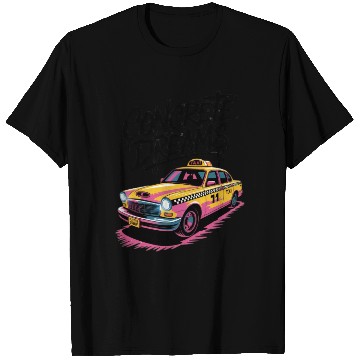 Discover Vibrant Taxi Dreams Illustration T Shirts
