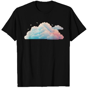 Discover Pastel Cloudscape Abstract Design T Shirts