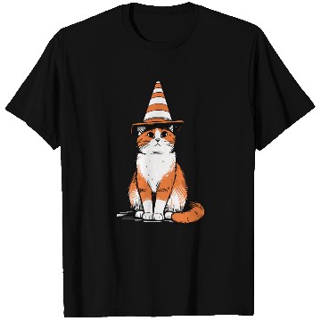 Discover Traffic Cone Cat T Shirts