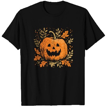 Discover Fall Jack-o'-lantern Spooky Pumpkin Halloween  T Shirts