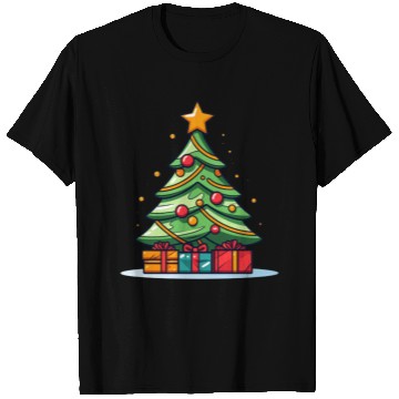 Discover Festive Christmas Tree with Gifts T Shirts