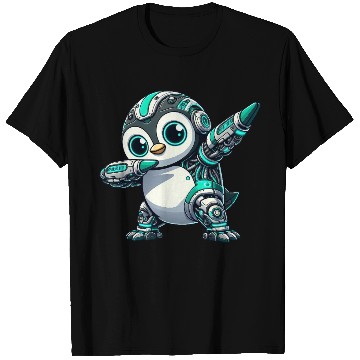 Discover Futuristic penguin robot cyborg technology AI T Shirts