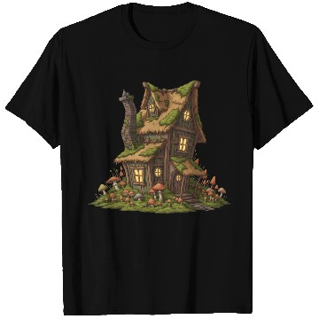 Discover Enchanted Mushroom Cottage T Shirts