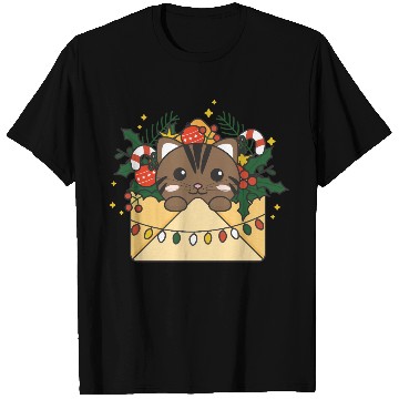 Discover Cat Christmas Letter Winter Animals Cats T Shirts