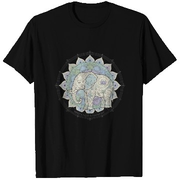 Discover Elephant Mandala Mindfulness Design T Shirts