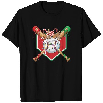 Discover Basebal Christmas Drip For Boys Melting Ice Cream T Shirts