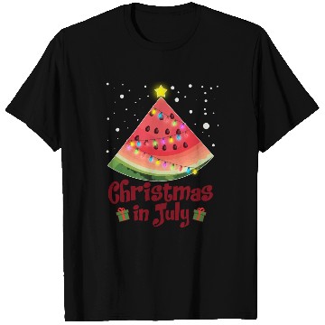 Discover Christmas in July Watermelon Tree Funny T Shirts
