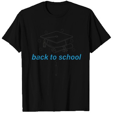 Discover Graduation Cap and Scroll Back to School Print T Shirts
