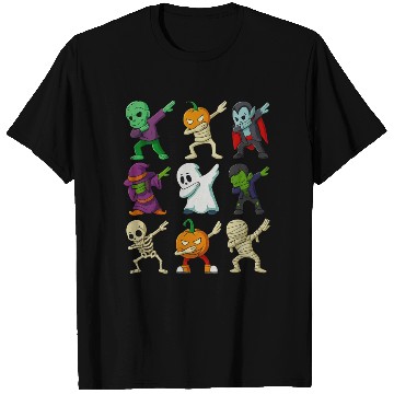 Discover Halloween Haunted Cartoon Characters Collection T Shirts