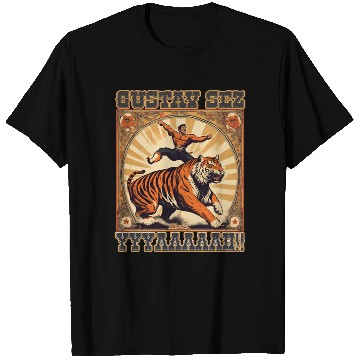 Discover Circus Performer Strong Man Lion Tamer Tiger T Shirts