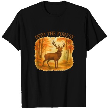 Discover Into the Forest – Autumn Deer T Shirts