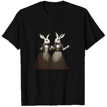 Discover Elegant Rabbit Couple Costume Design T Shirts