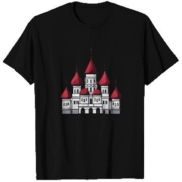 Discover Whimsical Castle Art with Red Domes T Shirts