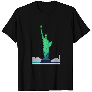 Discover Modern Minimal Statue of Liberty – New York Icon T Shirts