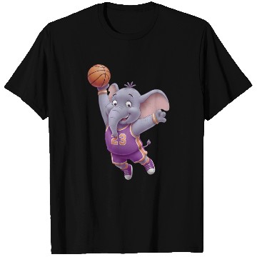 Discover Cartoon Elephant Basketball Player – Fun Sports Ar T Shirts