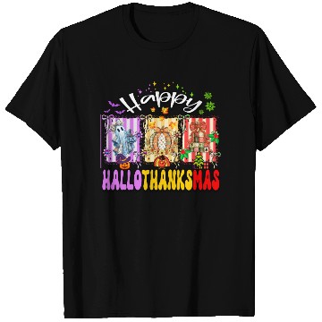 Discover Festive Halloween Thanksgiving Collage T Shirts