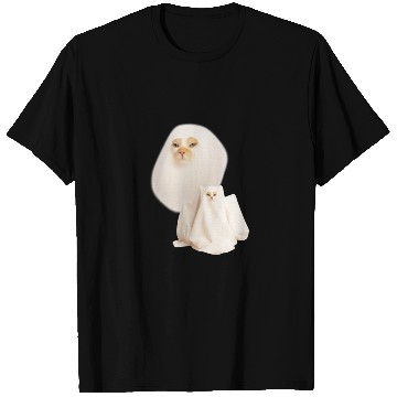 Discover ghost cat meme funny halloween T Shirts