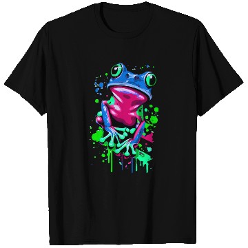 Discover Neon Colorful Frog Art T Shirts