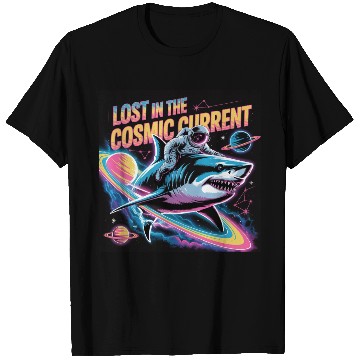Discover Cosmic Shark Astronaut T Shirts Design