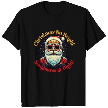 Discover Santa with Sunglasses Christmas Design T Shirts