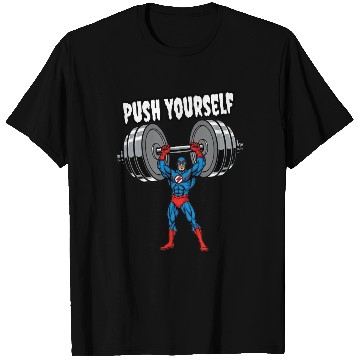 Discover Superhero Push Yourself Gym T Shirts T Shirts