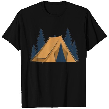 Discover Serene Forest Camping Scene T Shirts