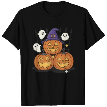 Discover Halloween Kawaii Design Pumpkins Ghosts T Shirts