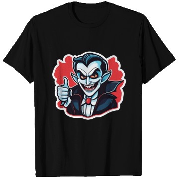 Discover Vampire Villain Cartoon Illustration T Shirts